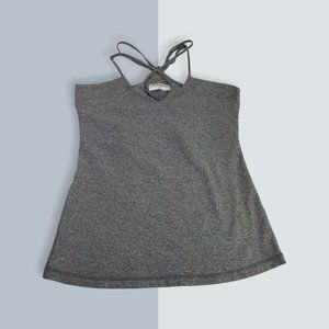 Track & Bliss Tank Top Yoga Gray Large Strappy